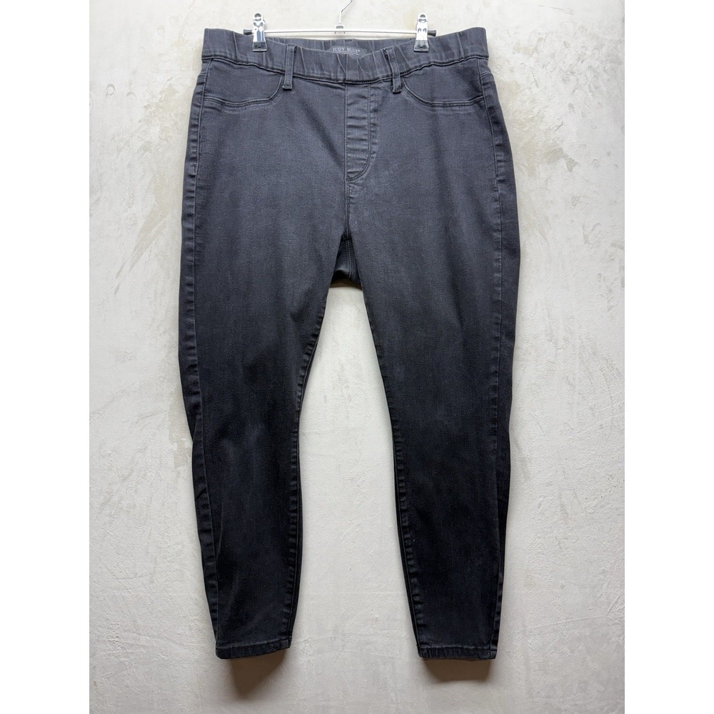 Judy Blue Jeggings 14W Black Pull On Skinny Jeans High Stretch Plus Size JB88263